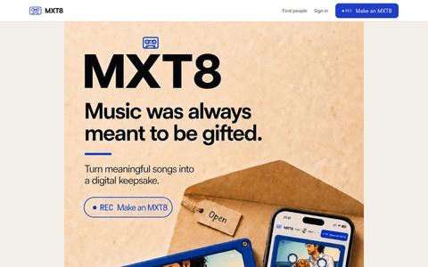 MXT8. Not a playlist. A tape. — screenshot