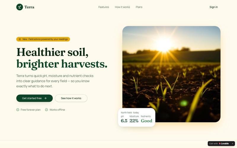 Terra — Soil health for every field — screenshot