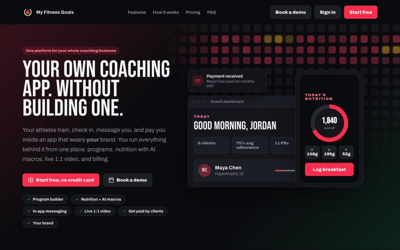 My Fitness Goals | White-Label Coaching App for Personal Trainers — screenshot