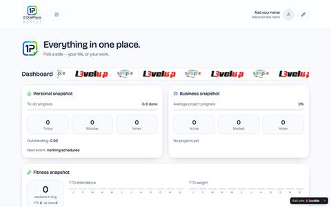 OnePlace — Your personal & business hub — screenshot