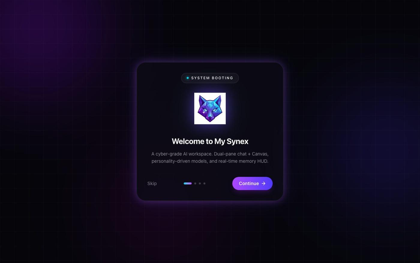 My Synex — Cyber AI Workspace — screenshot