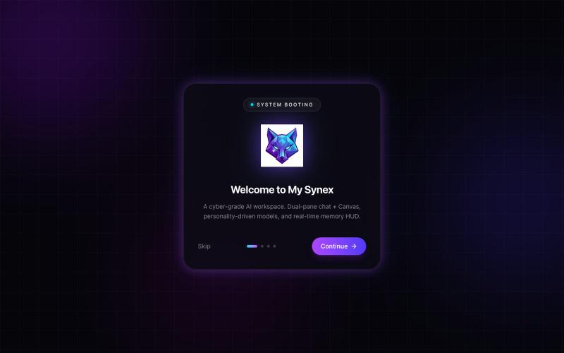 My Synex — Cyber AI Workspace — screenshot