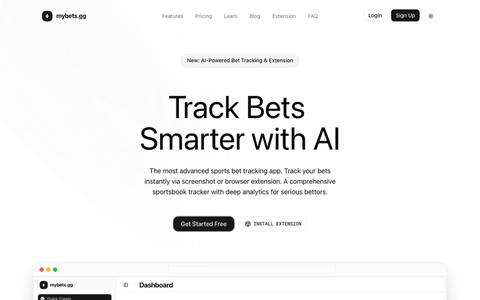 Mybets.gg — AI Sports Bet Tracker — screenshot