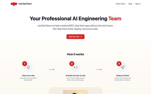 AI Team for Creators — screenshot