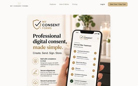 My Consent Forms — screenshot