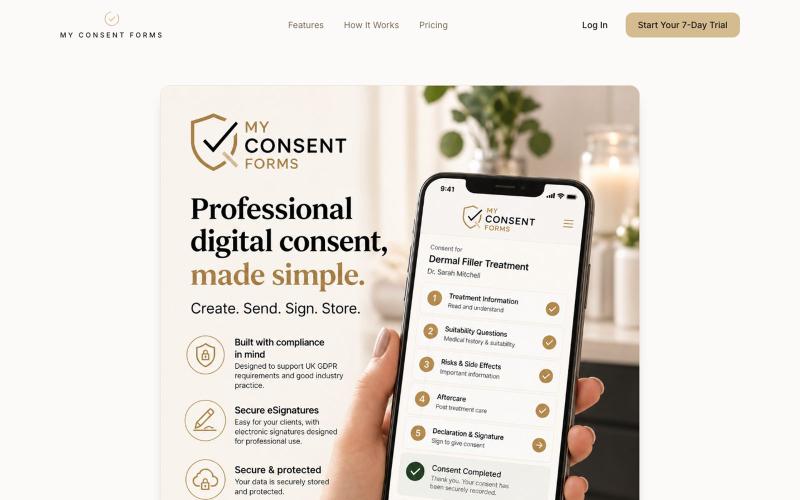 My Consent Forms — screenshot