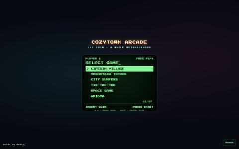 CozyTown Arcade — screenshot