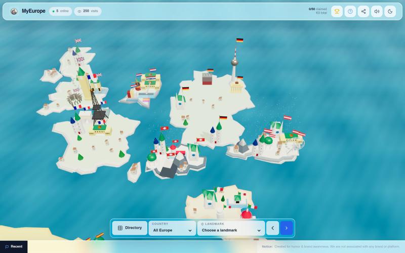 MyEurope — 3D European Landmark Conquest — screenshot