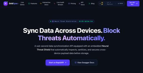 GridSync — Neural Threat Shield & Data Sync Firewall — screenshot