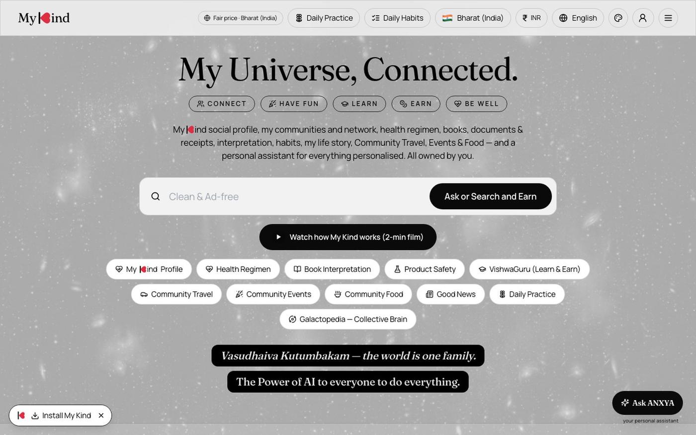 My Kind — Social, Health, Education, Travel, Food & Events, Personalised — screenshot