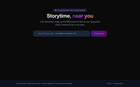Library Storytime — free kids' events at your local library — screenshot
