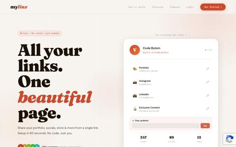 mylinx — Free Linktree Alternative | Link in Bio Tool — screenshot