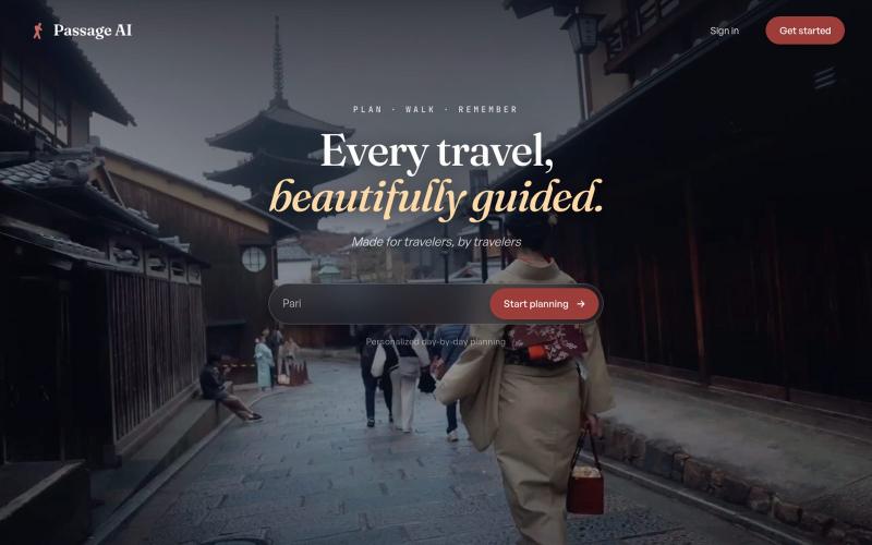 Passage AI — AI Trip Planner & Live Walking Guide — screenshot