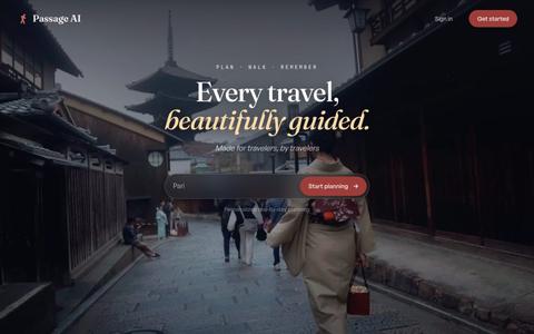 Passage AI — AI Trip Planner & Live Walking Guide — screenshot