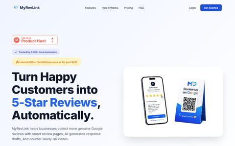 MyRevLink - Get 5-Star Google Reviews Effortlessly — screenshot