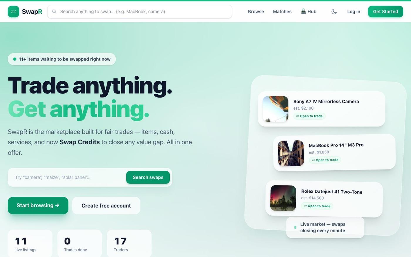 SwapR — Trade anything. Get anything. — screenshot