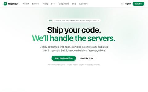 Naijacloud: ship your apps to the cloud, the Naija way — screenshot