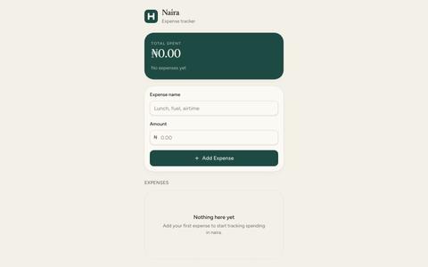 Naira — screenshot