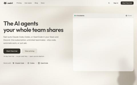 Nairi - Your team's personal agent — screenshot