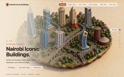 Nairobi Iconic Buildings — an origami flyover — screenshot