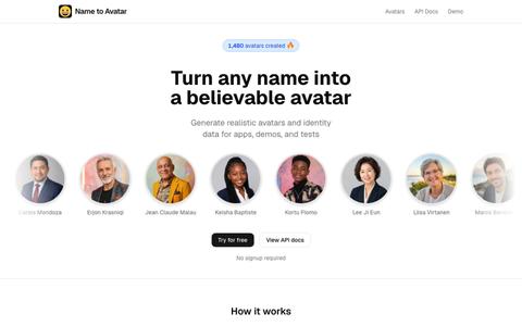 Name to Avatar - Turn any name into an avatar — screenshot