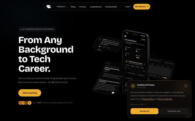 Nannoy - AI Tech Courses for Nigerians | Learn, Get Certified & Get Hired — screenshot
