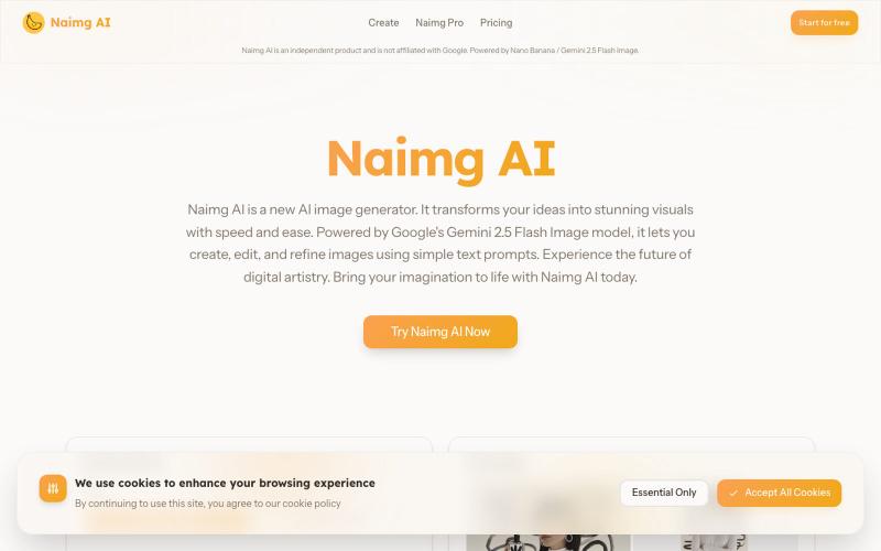Naimg AI: AI Image Generator for Instant Creativity — screenshot