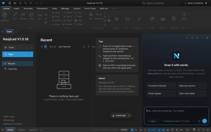 Nasjicad V1.0.18 — screenshot