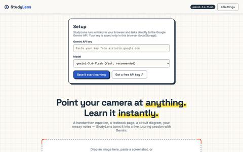 StudyLens — Point. Snap. Learn. — screenshot