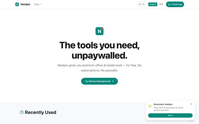 Neetpix – Free Online PDF & Image Tools | No Signup — screenshot
