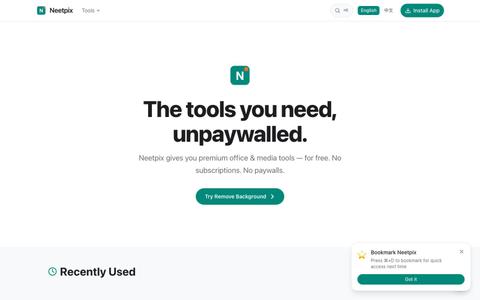 Neetpix – Free Online PDF & Image Tools | No Signup — screenshot