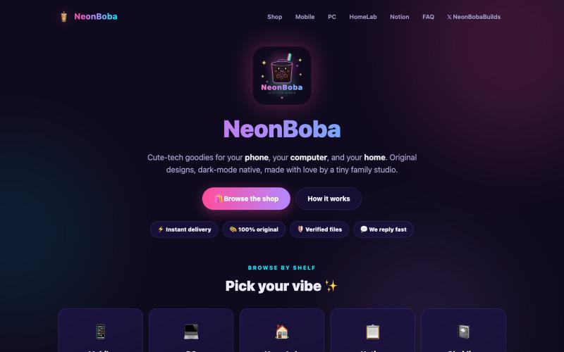 NeonBoba — screenshot
