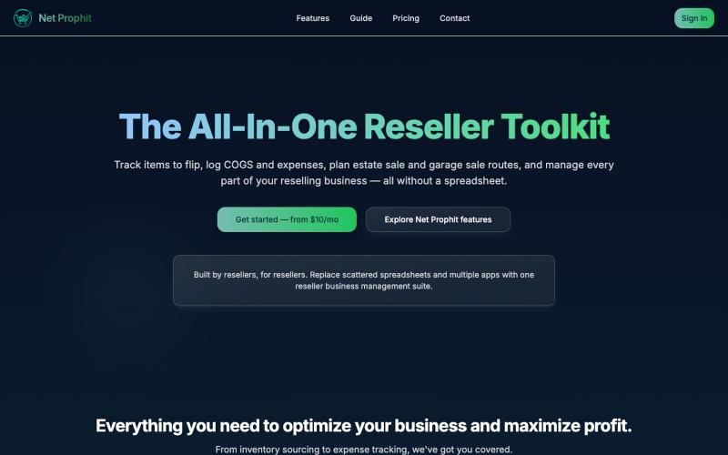 Net Prophit — All-in-One Reseller App — screenshot