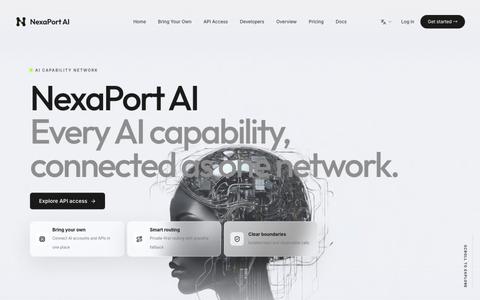 NexaPort AI | AI Capability Network — screenshot
