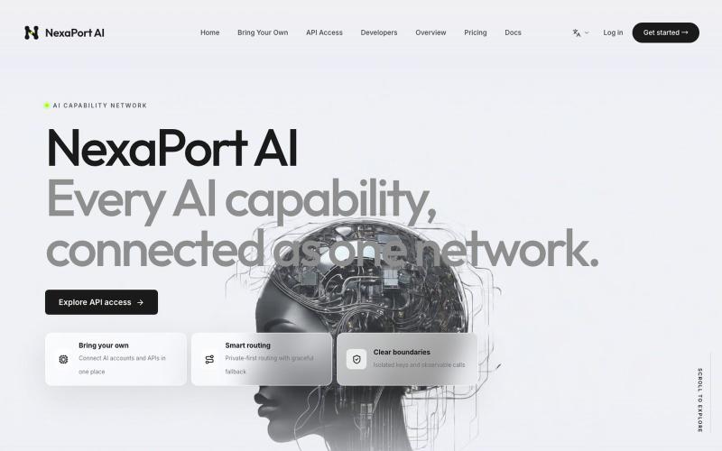 NexaPort AI | AI Capability Network — screenshot