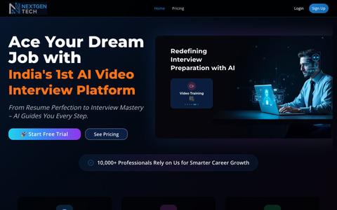 NextGen Tech – AI Interview & Resume Coach — screenshot