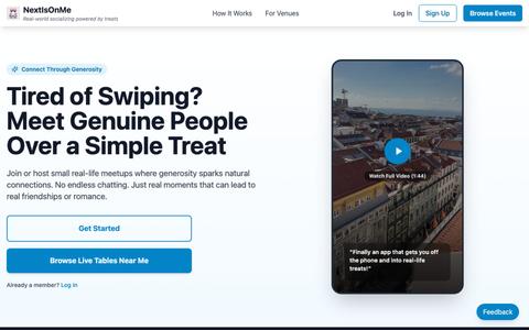 NextIsOnMe - Connect Through Events — screenshot
