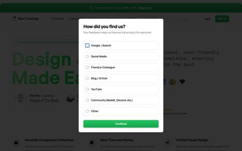 Nextjsshop - Nextjs & Tailwind CSS Website Templates & Components — screenshot