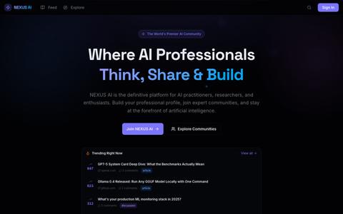 NEXUS AI — The World's Premier AI Community — screenshot