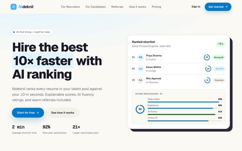 Nideknil — Hire Smarter — screenshot