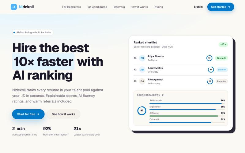 Nideknil — Hire Smarter — screenshot