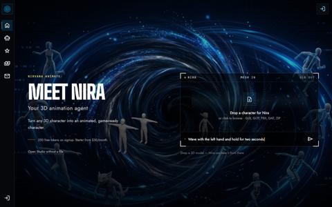 Nira — AI Character Rigging & Animation — screenshot