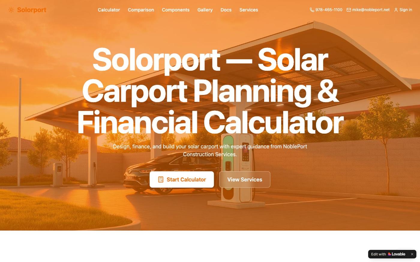 Solorport — Solar Carport Planning by NoblePort — screenshot