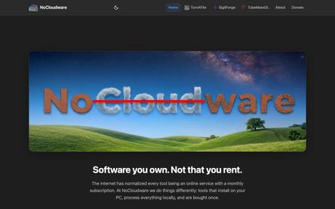 NoCloudware — Tools that live with you — screenshot