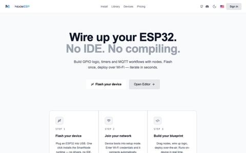 NodeESP — Visual programming for ESP32 — screenshot