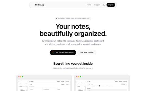 NodesMap — Markdown notes & progress tracker — screenshot