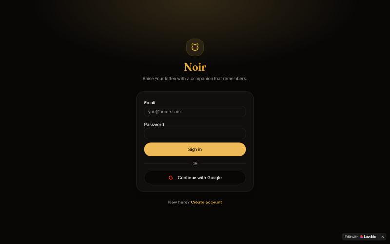 Noir — your kitten's companion — screenshot