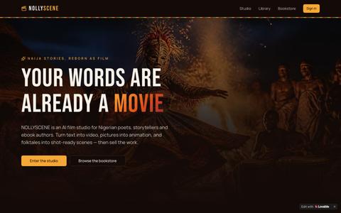 NOLLYSCENE — Turn Nigerian Stories Into AI Film Scenes — screenshot