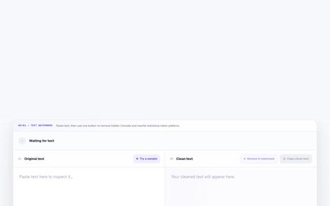 Free AI Watermark Remover for Text & Images | NoMark — screenshot