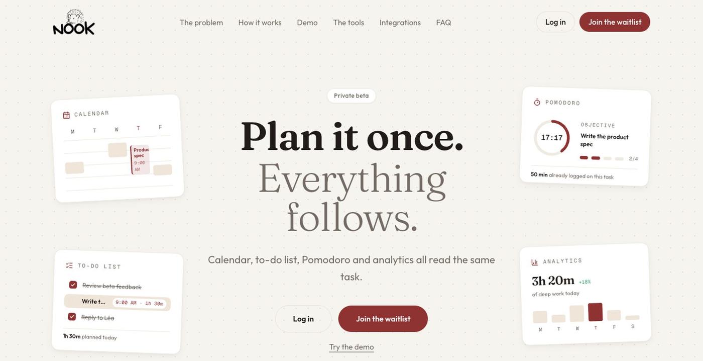 Nook — screenshot